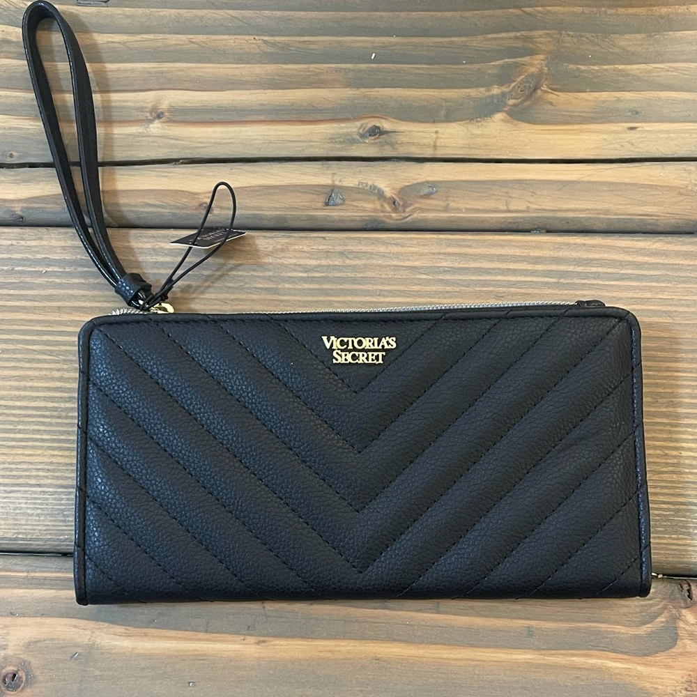 Victoria’s Secret black wristlet wallet NWT